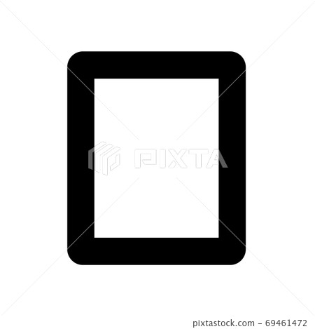 phone tablet symbol flat black line icon, Vector phone tablet symbol flat black line icon, Vector 69461472