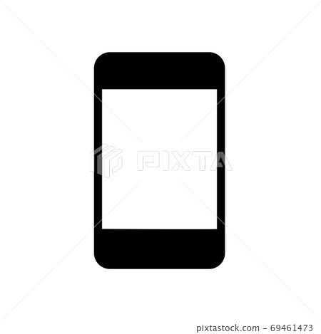 phone symbol flat black line icon, Vector phone symbol flat black line icon, Vector 69461473