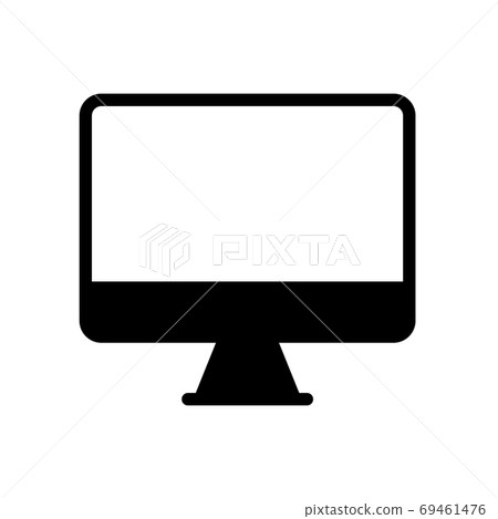 monitor symbol flat black line icon, Vector 69461476