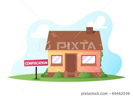 House Confiscation, Resolving Property Disputes Concept. Real Estate Alienation, Confiscated Housing. Lawyer Services House Confiscation, Resolving Property Disputes Concept. Real Estate Alienation, Confiscated Housing. Lawyer Services 69462036