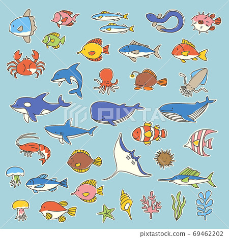 可愛的魚的插圖素材集合 69462202