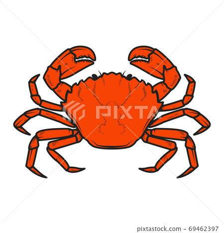 Crab icon isolated on white background. Design elements for logo, label, emblem, sign. Vector illustration Crab icon isolated on white background. Design elements for logo, label, emblem, sign. Vector illustration 69462397