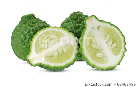 Bergamot fruits isolated on white background Bergamot fruits isolated on white background 69462459