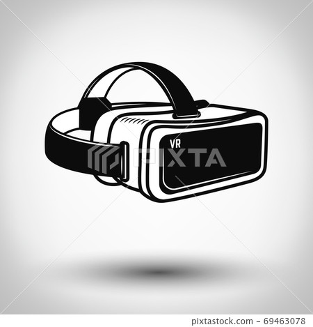 virtual reality glasses icon isolated on white background. Design element for logo, label, emblem, sign. Vector illustration 69463078
