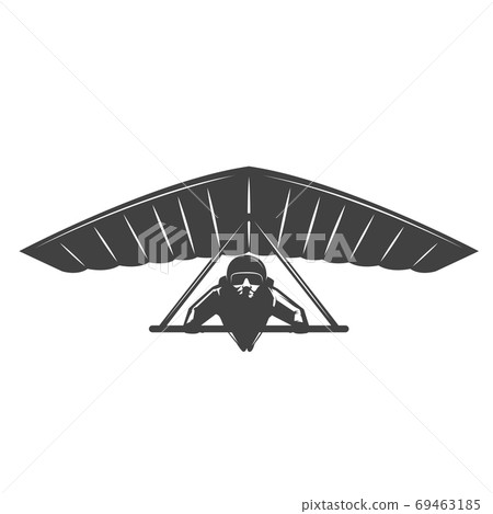 Deltaplan illustration isolated on white background. Vector design element 69463185