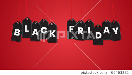 Black Friday Sale Template. Vector Illustration 69463281