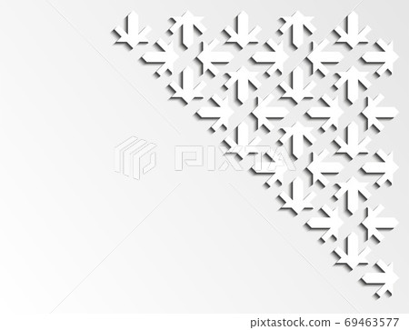 Geometric creative modern design. Arabic 3d isometric white geometric mosaic vector pattern with stars for background, card, banner. Geometric creative modern design. Arabic 3d isometric white geometric mosaic vector pattern with stars for background, card, banner. 69463577