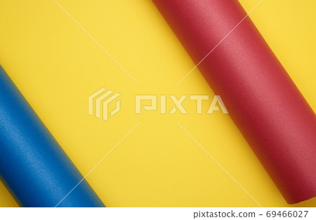 twisted red and blue neoprene mat for yoga and sports twisted red and blue neoprene mat for yoga and sports 69466027