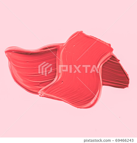 Red brush stroke or makeup smudge closeup, beauty cosmetics and lipstick texture Red brush stroke or makeup smudge closeup, beauty cosmetics and lipstick texture 69466243
