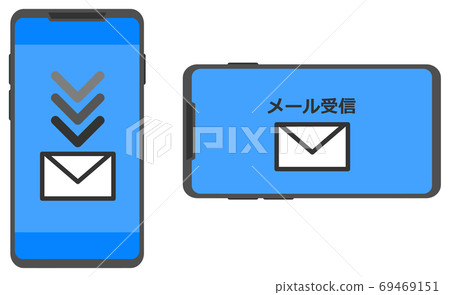 Illustration to check email with smartphone Illustration to check email with smartphone 69469151