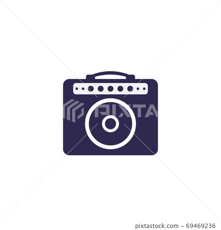 guitar amplifier vector icon on white guitar amplifier vector icon on white 69469236