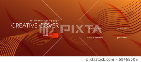 Vivid Fluid Flow. Orange Dynamic Landing Page. 3d Vivid Fluid Flow. Orange Dynamic Landing Page. 3d 69469509