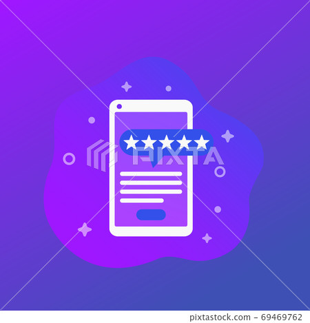 mobile app review, trendy vector icon mobile app review, trendy vector icon 69469762