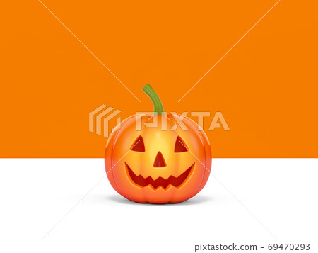 Halloween pumpkin on orange and white two-tone... - Stock Illustration ...