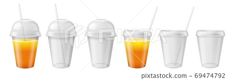 Download Transparent Plastic Cup Takeaway Disposable Stock Illustration 69474792 Pixta