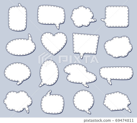 Steach speech bubbles for talk conversation, dialog different 69474811