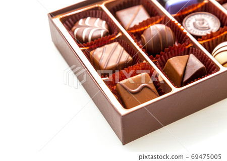 Brown Box of Chocolate with Assorted Chocolates Brown Box of Chocolate with Assorted Chocolates 69475005