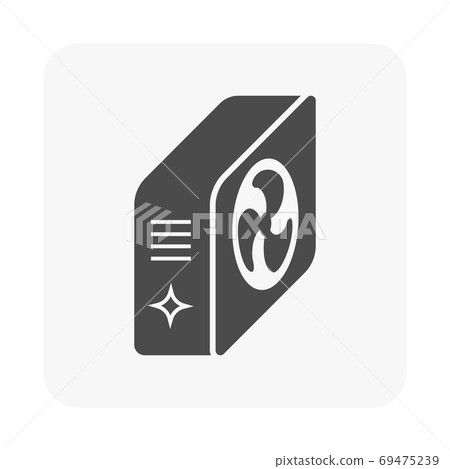 Air conditioner cleaning icon. 69475239