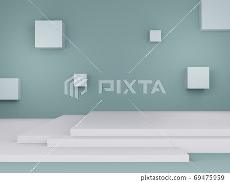 Empty minimal podium Empty Presentation. 3D rendering Empty minimal podium Empty Presentation. 3D rendering 69475959