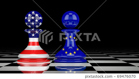 The EU and the United States confrontation and relations concept The EU and the United States confrontation and relations concept 69476070