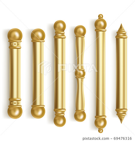 Baroque gold door handles for room interior Baroque gold door handles for room interior 69476316