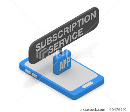 Subscription service application. Flat-rate business model. Subscription service application. Flat-rate business model. 69476391