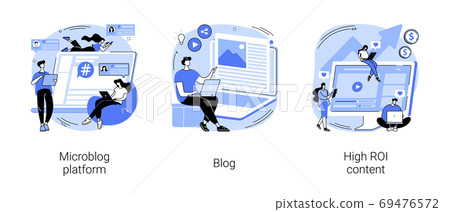 Social media marketing abstract concept vector illustrations. Social media marketing abstract concept vector illustrations. 69476572