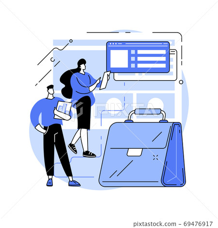 Corporate website abstract concept vector illustration. 69476917