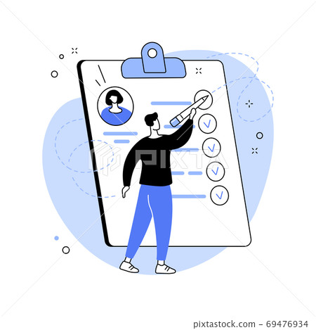 Employee assessment abstract concept vector illustration. 69476934