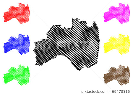 Fukushima Prefecture map vector.... 69478516