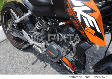 KUALA LUMPUR, MALAYSIA -JULY 29, 2017: Superbike engine or motorcycle with high horse power engine. Huge engine give high capasity power to the motorcycle.   69478760