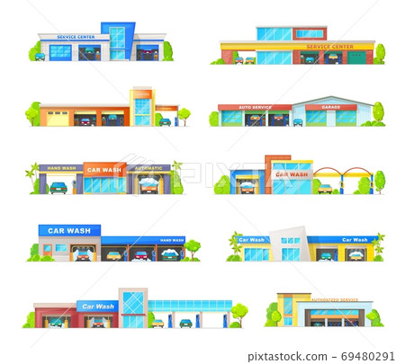 Car wash and garage station service buildings Car wash and garage station service buildings 69480291