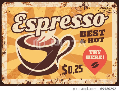 Steaming coffee, vector cup with hot espresso Steaming coffee, vector cup with hot espresso 69480292