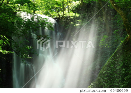 Kameda不動的瀑佈在夏天 69480699