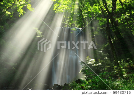 Kameda immovable waterfall in summer Kameda immovable waterfall in summer 69480716