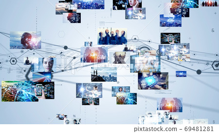 Business network CG animation 69481281