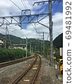 Scenery with a railway in the countryside of Japan Part 2 69481992