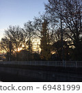 Scenery of the sunrise in a certain park 69481999