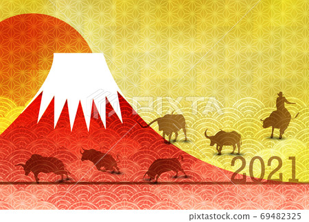 Japanese New Year's card Zodiac background Japanese New Year's card Zodiac background 69482325