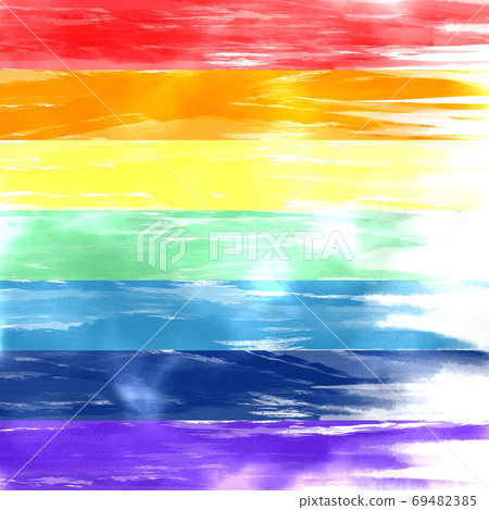 七色背景水平向右流動（彩虹方塊） 69482385