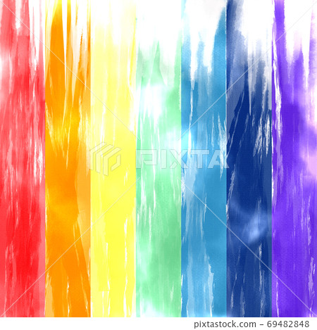 On a vertically flowing seven-colored background (rainbow square) 69482848