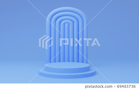 藍色的立場3DCG背景圖像 69483736