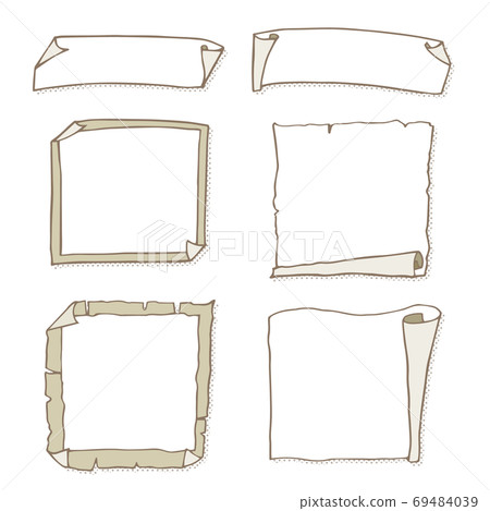 Simple old memo illustration set with shadow of dots 69484039