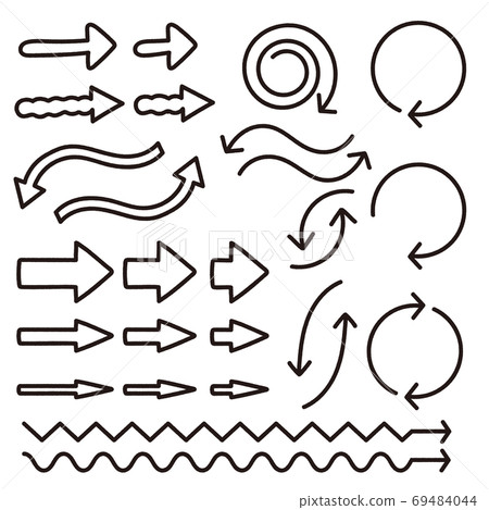A set of simple arrows - Stock Illustration [69484044] - PIXTA