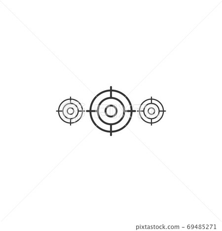 Target icon vector ilustration template 69485271