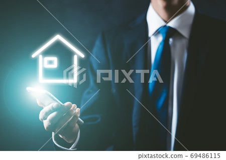 數字房屋和商人 69486115