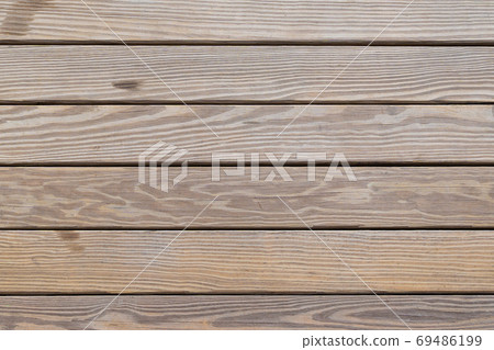 Old exterior wooden decking or flooring on the terrace. 69486199