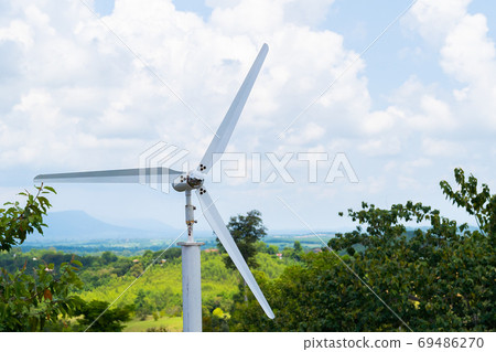 Wind turbine, renewable energy source of future. 69486270
