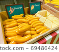 Artificial sausage and cheese. 69486424