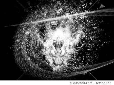 Abstract white dragon Abstract white dragon 69486862